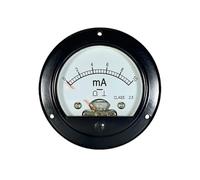 Ampèremètre milliampère DC 1mA 5mA 10mA 20mA 50mA 100mA 200mA 300mA 500mA pointeur ampèremètre circulaire noir petit mètre 65mm apert(DC 100mA)