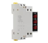Ampèremètre triphasé, Compteur de Courant sur Rail DIN, Mini Ampèremètre Modulaire, Indicateur LED, Détecteur à Affichage Numérique, AC80-500V 1-100A
