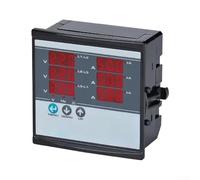 Ampèremètre triphasé SEM-06 numérique avec tension de 220 V, affichage LCD pour le courant et le facteur de puissance, design compact pour armoires électriques, boîtier ABS robuste pour industriel
