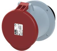 Amphenol 63 ampères CEE prise encastrée 5 pôles (3P+N+PE) femelle, codage 6h rouge 200/346V à 240/415V fréquence 50 et