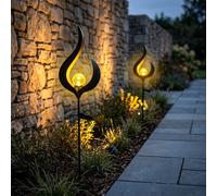 Ampoule à Enficher Lampe Solaire Jardin IP44 Batterie Intempéries Chaude LED 2er