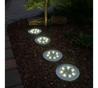 Ampoule à Enficher Solaire Extérieure Lampe de Jardin Pointe Inox D 13 CM LED