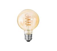Ampoule À Led Torsadée ""Ronde"" 14cm Ambre