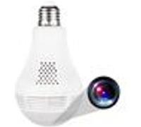 Ampoule Caméra Espion 360° Infrarouge HD Bidirectionnelle WiFi + SD 128Go YONIS