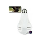 Ampoule Caméra Espion De Surveillance HD 2Mp 360° Wifi Ip E27 Vision Nocturne Ir + SD 8Go