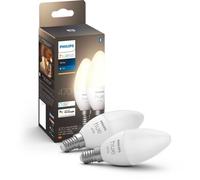 Philips Hue White, ampoules LED Connectées flamme E14, Compatible Bluetooth, pack de 2, fonctionne avec Alexa, Google Assistant et Apple Homekit