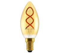 Ampoule DECO - E14 C35 flamme Spiral Dimmable, verre ambré - blanc chaud 2200k 200l. - Nordlux