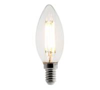 Ampoule déco filament LED Flamme 4W E14 470lm 2700K - Blanc chaud - Zenitech