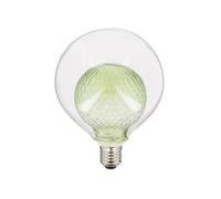 Ampoule Déco LED, Double verre Vert, G125, culot E27, 4W cons. 2700K Blanc Chaud