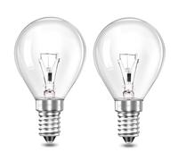 Ampoule E14 Dimmable G45 Globe pour Four 300 Degré Résistante, Blanc Chaud 2700K, 400LM, P45 Lampes pour Micro-ondes, Ampoule Lampe Lave, Lot de 2