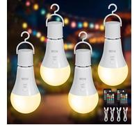 Ampoule E27 Led, RGB Ampoule Rechargeable avec Telecommande S Fil Dimmable, USB C Batterie 4 X RGB Ampoule Rechargeable