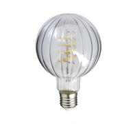 Ampoule Filament LED déco verre ciselé G95, culot E27, 240 Lumens, conso. 3W (equivalence 25W), Blanc chaud