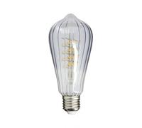 Ampoule Filament LED déco verre ciselé ST64, culot E27, 240 Lumens, Blanc chaud