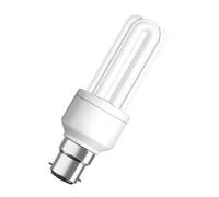 ampoule fluocompacte - osram dulux pro stick - culot b22 - 15 watts - 2700k - osram 952256