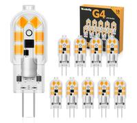 Ampoule G4 LED 2W, Equivalent 20W Halogène Lampe, AC/DC 12V Ampoules LED | 200LM Blanc Chaud 3000K, Sans Scintillement Non-Dimmable, Ampoule Economie D'énergie pour L'éclairage de la Maison, 10 Unité