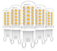 Ampoule G9 LED 4W Equivalent 35W G9 Halogène, 420LM, Mini Lampe, Blanc Chaud 3000K, Sans Scintillement, AC220-240V, Lot de 5
