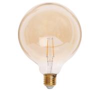 Ampoule globe en verre clair ambré blanc chaud 10.4x19.5x10.4cm Jaune