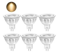 Ampoule GU5.3 LED MR16, Blanc Chaud 3000K, 5W Equivalent à 50W lampe halogène, AC/DC 12V, 450LM, 40° Angle,Non Dimmable,Lot de 6