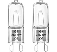 Ampoule Halogène G9 pour Four - Blanc Chaud Dimmable 40W 230V 2700K 520LM - Résistant à la Chaleur 300°C