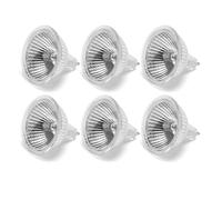Ampoule Halogene GU5.3 20W, MR16 12V Dimmable Réflecteur, Blanc Chaud 2800 K, Spot Angle de Faisceau 38°, Base à Broches Halogènes 2 Broches, pour Eclairage de Salon, Eclairage Paysage, Lot de 6