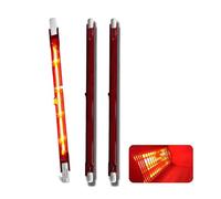 Ampoule Infrarouge 1300W Dimmable, Ampoule Chauffante Infrarouge R7s 1300W 254mm, 240V Lampe Halogène Chauffage Quartz 1300LM, Tubes Ru e Patio pour Chauffage Heatmaster U3, 10mm Ø, Paquet de 3
