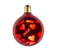Ampoule lampe déco rouge sweet g125 e27