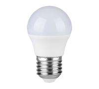 Ampoule LED 3,7 Watt blanc chaud 320 lumens Ampoule douille E27, plastique blanc, DxH 4,5x8 cm