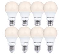 Ampoule LED Blaupunkt A60, lampe LED, culot à vis E27, 9W, remplace ampoule 80W, blanc chaud 2700K, lumière jaune, Intensité non variable, 900 lumens, intérieur extérieur, lot de 8