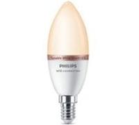 Philips Ampoule LED bougie connectée Vela C37 Wiz EyeComfort 4,9W 470 lm dimmable E14 93207 blanc