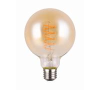 Ampoule LED boule ambrée E27 7W 1800K 400 lm Trio, dimmable 3 niveaux