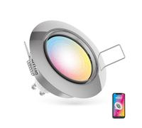 Ampoule LED connectée KOZii, éclairage blancs + couleurs, GU10 Spot encastrable aluminium brossé orientable 5W