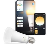 Ampoule LED connectée PHILIPS HUE - Lumière blanche chaude - Culot E27 - 11,8W - 1000-2000k - 1600 lumens