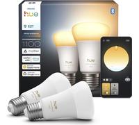Ampoule LED connectée Philips Hue, White ambiance, culot E27, 1 100 lm, lot de 2