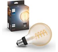 Ampoule LED Connectée Philips Hue White Ambiance, E27 Filament G93 Globe, Bluetooth, Compatible Alexa, Google Assistant et Apple Homekit