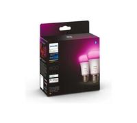 Ampoule LED connectée Philips Hue White & Color Ambiance E27 pack de 2 800 lm Blanc