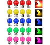 Ampoule LED Couleur B22 3W équivalente 30W 240LM AC 220V-240V B22 Baïonnette Ampoules Guirlande Couleur LED Ampoules Multicolore