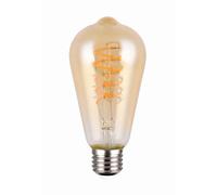 Ampoule LED décorative ambrée ovale E27 7W 500 lm lumi?re chaude 1800K Trio