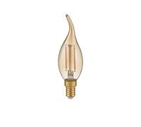 Ampoule LED décorative flamme ambre E14 2W blanc chaud 2700K 225 lm