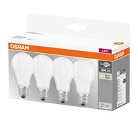 Ampoule LED dépolie de 8.5 W E27 blanc chaud lot de 4