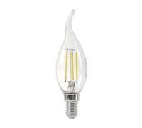 Ampoule LED E14 4W Flamme Verre Transparent Dimmable - Blanc Chaud 2300K - 3500K