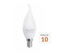 Ampoule LED E14 Flamme 8W 220V Ø38mm - Pack de 10 - Blanc Chaud 2300K - 3500K