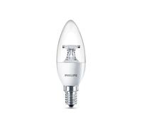 Ampoule Led E14 Flamme Claire Verre Transparent / 4w (25w) - 250 Lumen - Philips