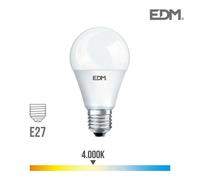 Ampoule Led E27 15w Ronde A60 ?Quivalent ? 100w - Blanc Naturel 4000k