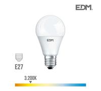 Ampoule Led E27 17w Ronde A60 ?Quivalent ? 165w - Blanc Chaud 3200k