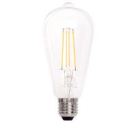 Ampoule LED E27 60W claire, coloris blanc chaud 7.5x17.7x7cm Transparent