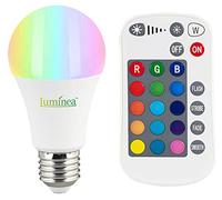 Luminea Ampoule LED E27 RVB et blanc 806 lm à intensité variable avec télécommande
