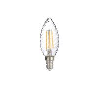 Ampoule LED Filament 4W, Flamme Torsadée Blanc chaud