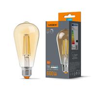 Ampoule LED filament ambrée ovale ST64 E27 6W dimmable 600 lm lumi?re chaude Videx