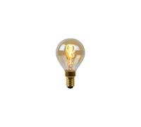 Ampoule LED filament ambrée sphérique E14 3W 120 lm blanc chaud dimmable Lucide