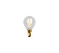 Ampoule LED filament globe transparente E14 3W 210 lm blanc chaud 2700K Lucide